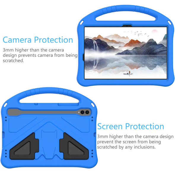 For Samsung Galaxy Tab S7 T870 EVA Shockproof Tablet Case with Holder(Blue)