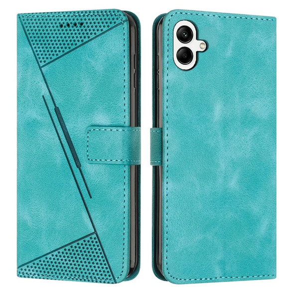 For Samsung Galaxy A04e Dream Triangle Leatherette Phone Case with Lanyard(Green)