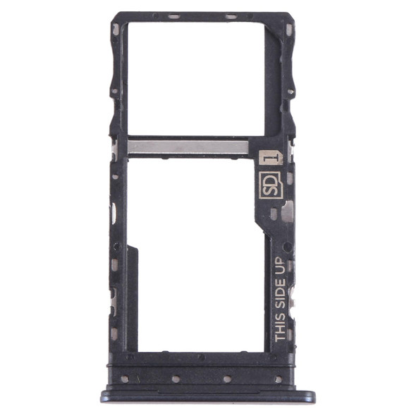 For Motorola Moto G 2022 SIM Card Tray + Micro SD Card Tray (Black)