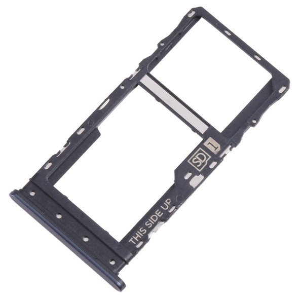 For Motorola Moto G 2022 SIM Card Tray + Micro SD Card Tray (Black)