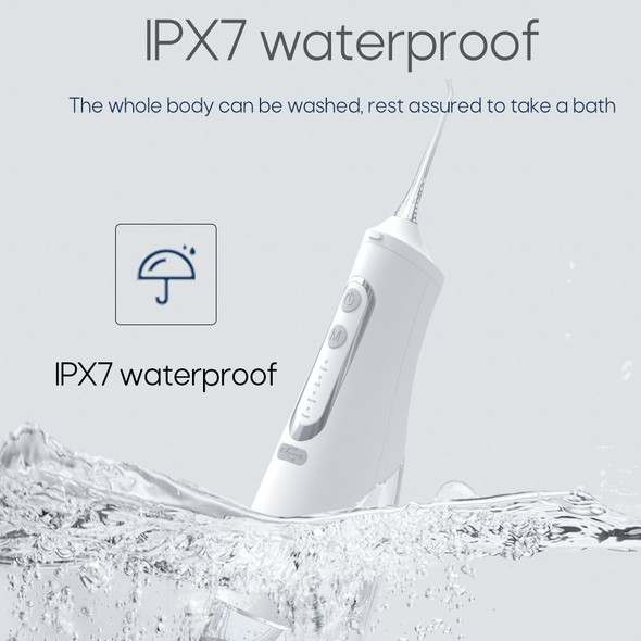 H02019 Plus Oral Irrigator Electric Water Flosser 4 Cleaning Modes 310ml IPX7 Waterproof Teeth Cleaning Tools - White
