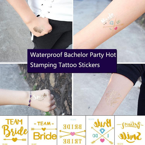 20 PCS Waterproof Bachelor Party Hot Stamping Wedding Bridal Tattoo Stickers(VC-217)