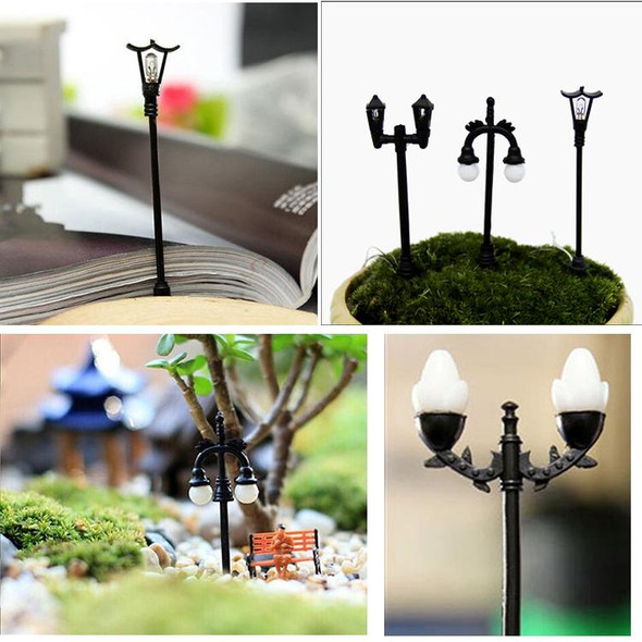 10 PCS Moss Micro Llandscape Decoration Succulent Ecological Bottle Bonsai Pot Model Lamp Ornament(Double Lights up White Head)