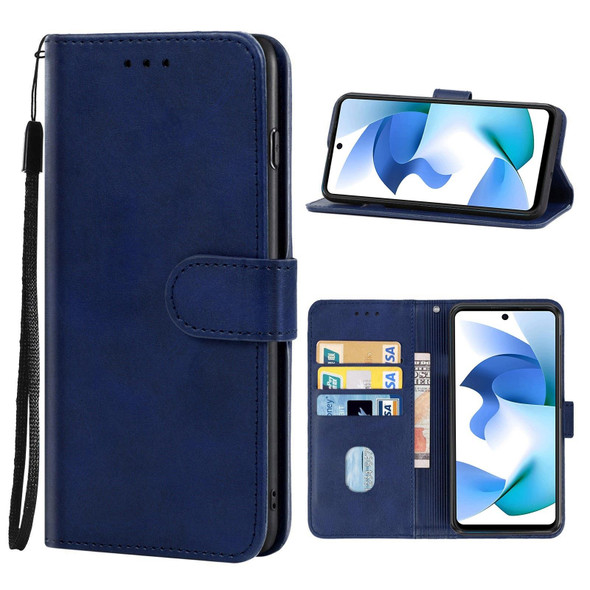 Leather Phone Case For BLU F91(Blue)