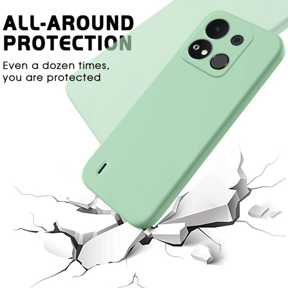 For itel A04 Pure Color Liquid Silicone Shockproof Phone Case(Green)