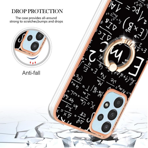 For Samsung Galaxy A32 5G / M32 5G Electroplating Dual-side IMD Phone Case with Ring Holder(Equation)