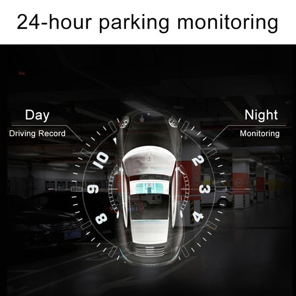 2.4 inch Car 480P Single Recording Shield Driving Recorder DVR Support Parking Monitoring / Loop Recording (Black)