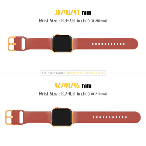 For Apple Watch 3 42mm Pin Buckle Silicone Watch Band(Coral)