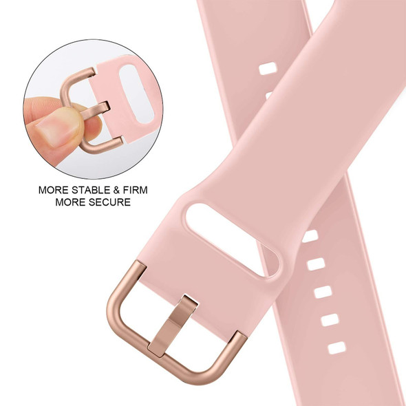 For Apple Watch 3 38mm Pin Buckle Silicone Watch Band(Pink)