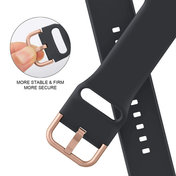 For Apple Watch 42mm Pin Buckle Silicone Watch Band(Dark Grey)