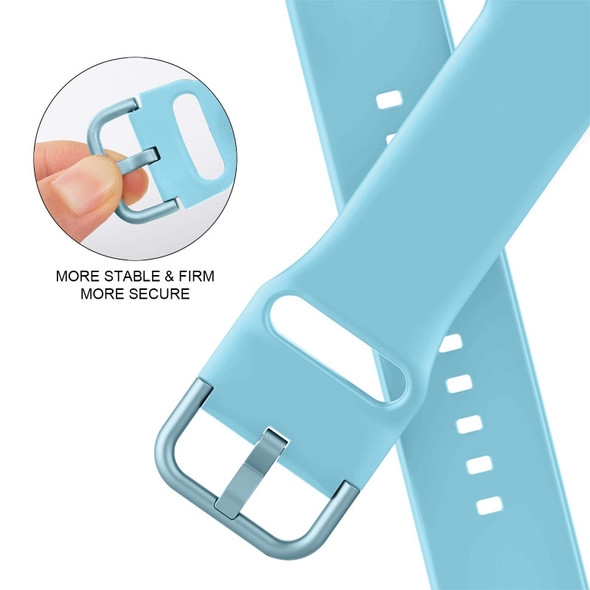 For Apple Watch 38mm Pin Buckle Silicone Watch Band(Light Blue)