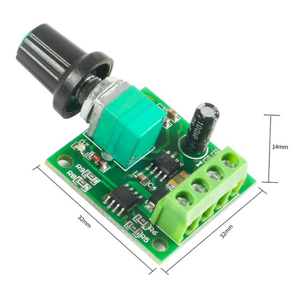 2pcs 1.8V/3V/5V/6V/12V 2A PWM DC Motor Governor Switch(1803BK)