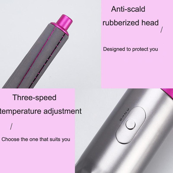 5 In 1 Hot Air Comb Automatic Curling Iron Curling & Straightening Hair Styling Comb Hair Dryer, Power: EU Plug