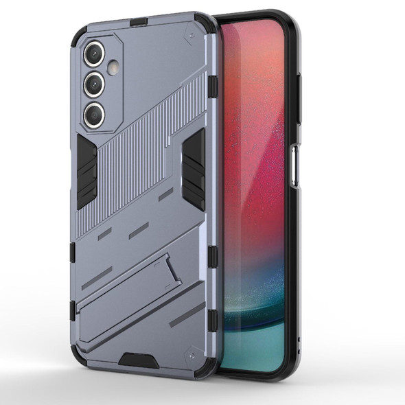 For Samsung Galaxy A25 5G Punk Armor 2 in 1 PC + TPU Shockproof Phone Case with Invisible Holder(Grey)