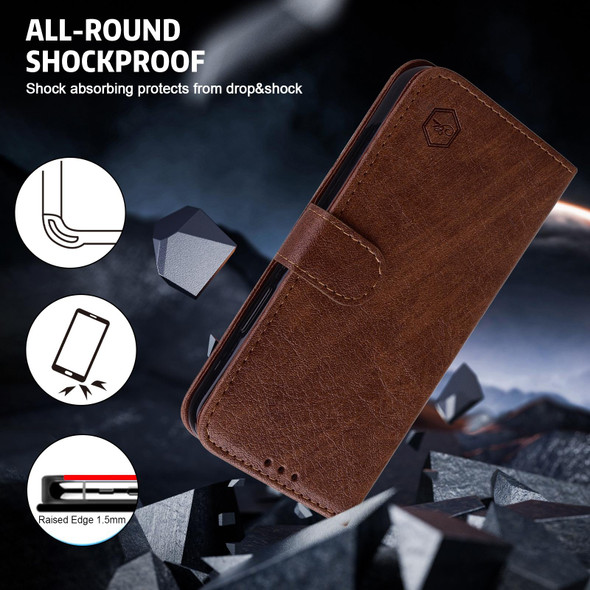 For Xiaomi Redmi Note 12 4G Global Skin Feeling Oil Leather Texture PU + TPU Phone Case(Brown)