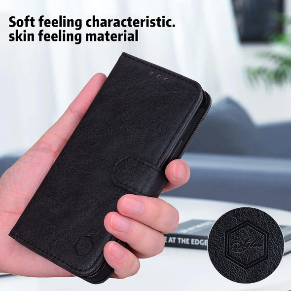 For Xiaomi Redmi 11A / 12C Skin Feeling Oil Leather Texture PU + TPU Phone Case(Black)