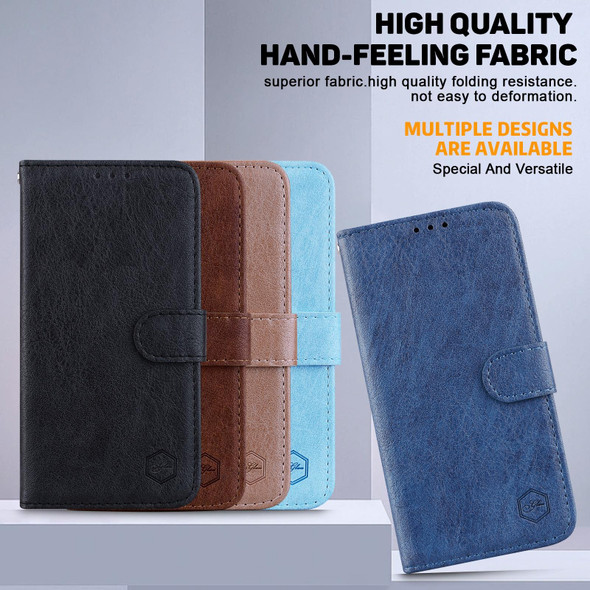For Xiaomi Redmi Note 9 Pro Skin Feeling Oil Leather Texture PU + TPU Phone Case(Dark Blue)
