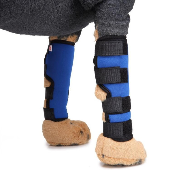 Pet Knee Pads Dog Leg Guards Pet Protective Gear Surgery Injury Sheath, Size: M(HJ03 Classic Blue)
