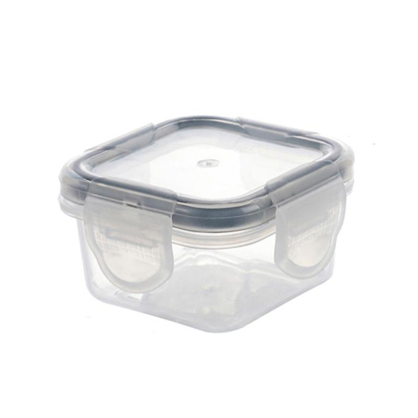 60ml Mini Fresh-Keeping Box Food Grade Thickened Sealed Baby Food Supplement Box(Transparent Black Belt)