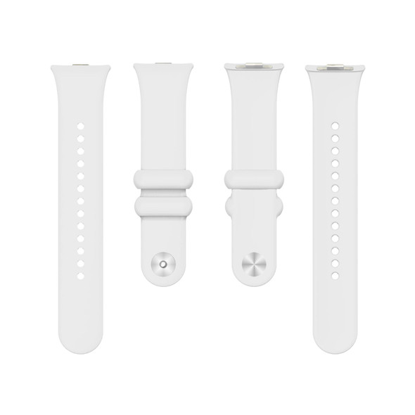 For Xiaomi Mi Band 8 Pro Solid Color Reverse Buckle Silicone Watch Band(White)
