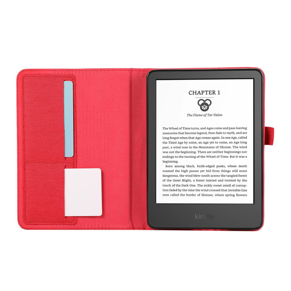 For Amazon Kindle Paperwhite 5 2021 Cloth Texture Horizontal Flip PU + TPU Tablet Case(Red)