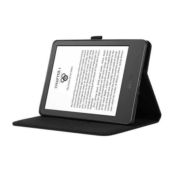 For Amazon Kindle Paperwhite 5 2021 Cloth Texture Horizontal Flip PU + TPU Tablet Case(Black)