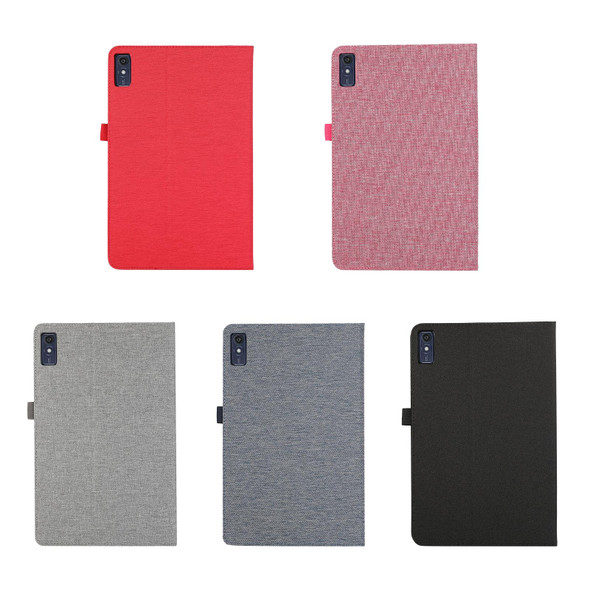 For Lenovo Tab M10 5G 10.6 Horizontal Flip TPU + Fabric PU Leatherette Tablet Case(Rose Red)