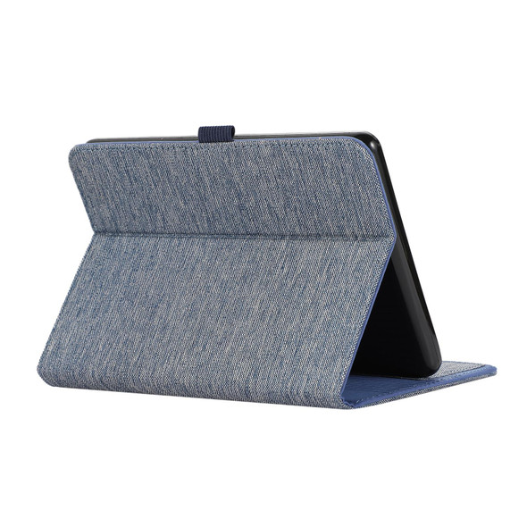 For Lenovo Legion Y700 2023 Horizontal Flip TPU + Fabric PU Leatherette Tablet Case(Dark Blue)