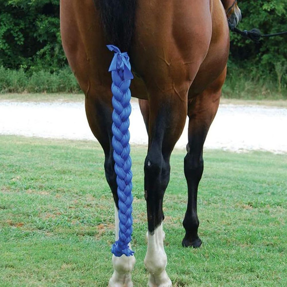 Horse Protective Supplies Ponytail Anti-Mosquito Fossil Warming Horse Tail Package(Blue)