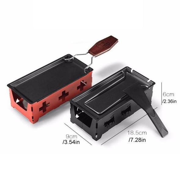 Mini Cheese Grill ,Specification: Wooden Handle Red Set