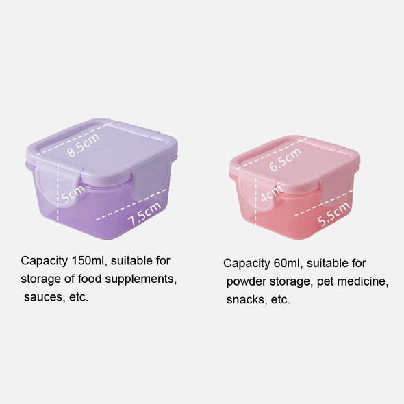 150ml Mini Fresh-Keeping Box Food Grade Thickened Sealed Baby Food Supplement Box(Purple)