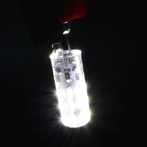 G4 2W 120LM Silicone Corn Light Bulb, 24 LED SMD 3014, White Light, DC 12V