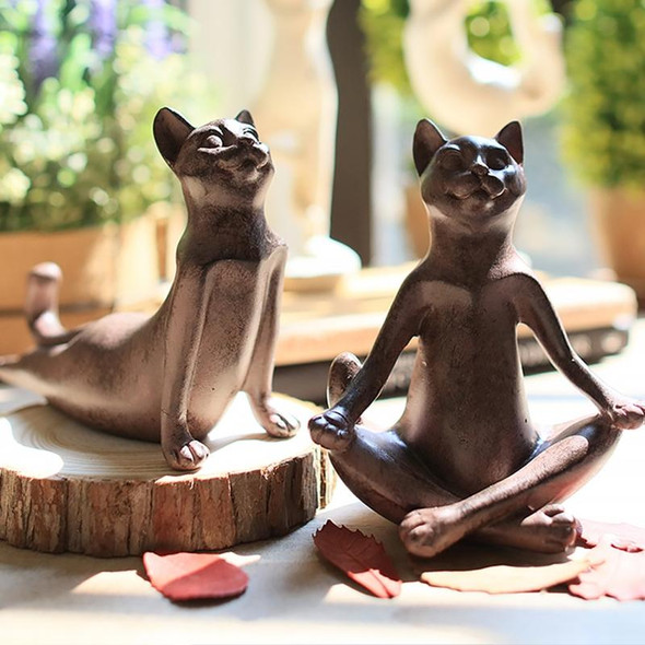 Yoga Cat Animal Figurine Home Decoration Crafts( Upper Dog)