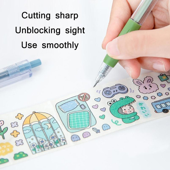 20 PCS Press Pen Type Utility Knife Student Appointment Book Paper Cutting Knife(Random Color Delivery)