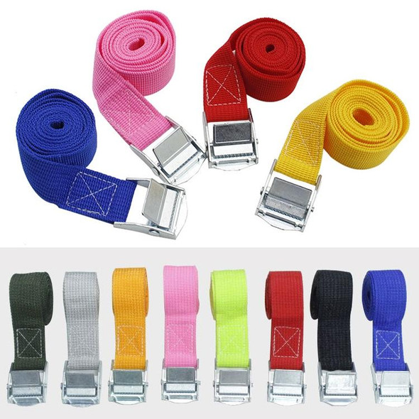 Car Tension Rope Luggage Strap Belt Auto Car Boat Fixed Strap with Alloy Buckle,Random Color Delivery, Size: 25mm x 1m
