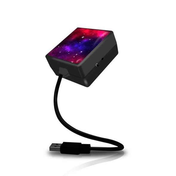 C208 5V 0.1W IPX4 USB Car Rotating Star Lights Red Blue Starry Sky Atmosphere Lamp