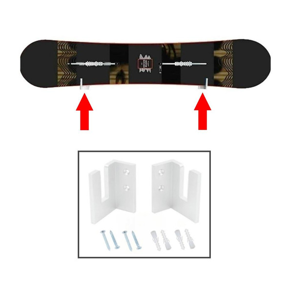 YX002 1 Pair Four-Wheel Skateboard Wall Mount Bracket