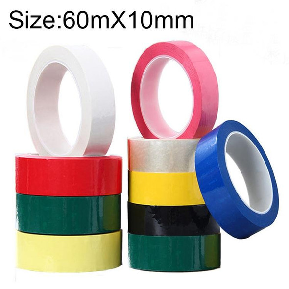 10 Volumes High-Temp Insulation Adhesive Mara Tape for Transformer Motor Capacitor Coil Wrap, Size: 60m x 10mm, Random Color Delivery