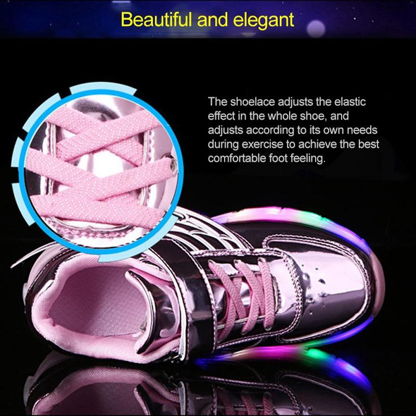 K02 LED Light Single Wheel Wing Roller Skating Shoes Sport Shoes, Size : 35 (Pink)