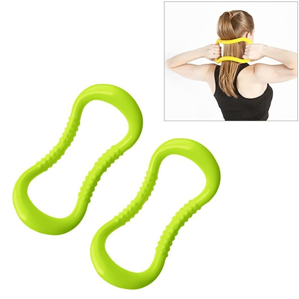 2 PCS PP Double Massage Point Yoga Circle Fascia Stretching Ring Pilates Resistance Ring (Green)