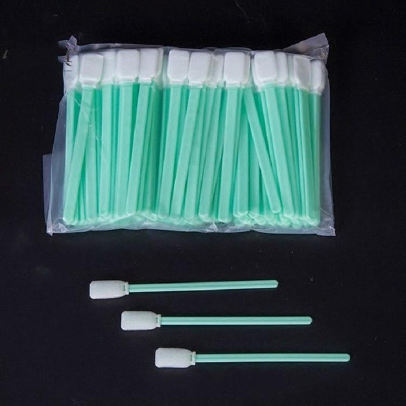 100 Sticks Inkjet Sponge Flat Head Cleaning Wipe Industrial Rod, Size:13cm(5 inch Small Wide Sponge Head)