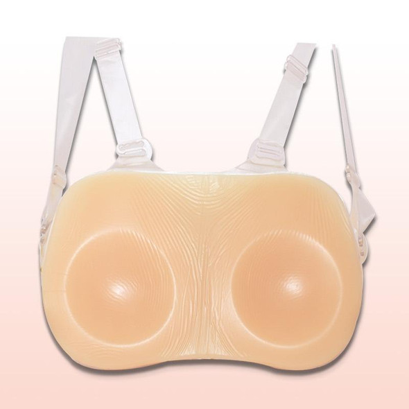 Cross-dressing Breast Implants Conjoined Silicone Breast-prosthetic Circular Breasts, Size:1000g(Non-sticky Skin Tone)