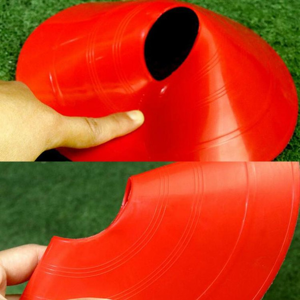 10 PCS Football Training Sign Disc Sign Cone Obstacle Football Training Equipment(Orange)