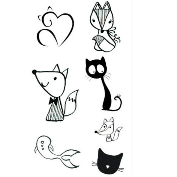 10 PCS Classic Black  Waterproof Temporary Tattoo Sticker(HC-246)