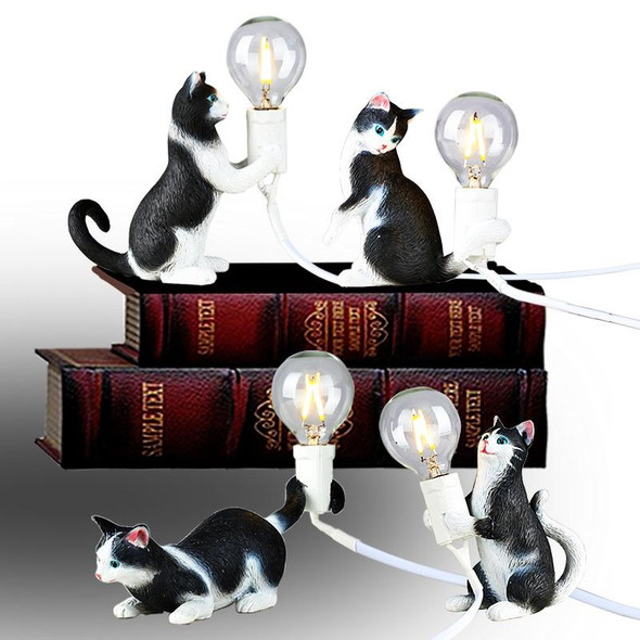 Cat Light Animal Table Lamp Mini Night Light, Power Plug:UK Plug(Visit)