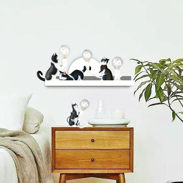 Cat Light Animal Table Lamp Mini Night Light, Power Plug:AU Plug(Meditation)