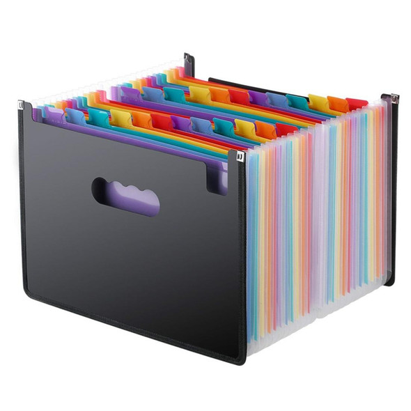 Organ Expanding Colored File Folder A4 Organizer Portable Business Office Supplies, Size: 33x23.5cm, Size:24 Pockets