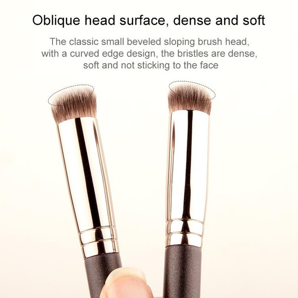 4 PCS Fiber Hair Makeup Brush Wooden Handle Foundation Brush, Style:170 Diagonal Foundation Brush