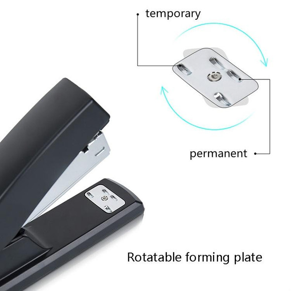 2 Sets Deli 12 0354 Stapler Set Office Standard Medium-Sized Stapler Staple Remover + Staples(Black)