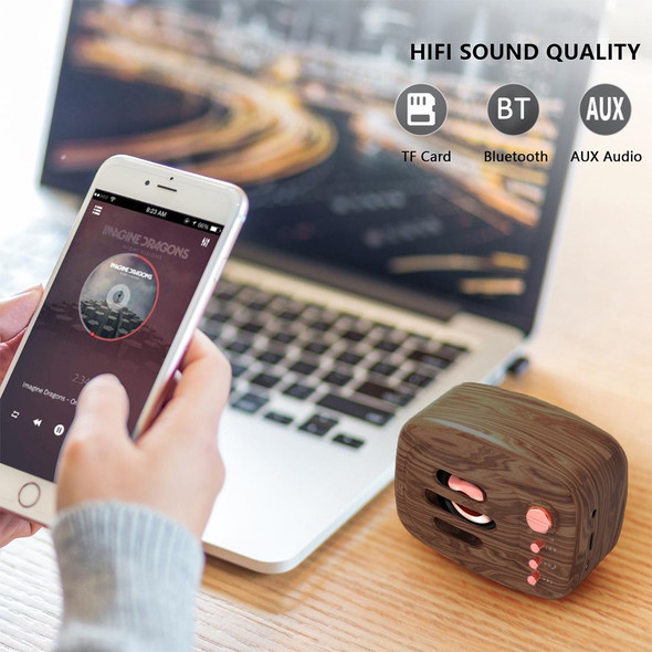 B11 Bluetooth 5.0 Retro Style Wireless Bluetooth Speaker, Supports Hands-free Calling & 32GB TF Card & 3.5mm Audio Jack(Black)